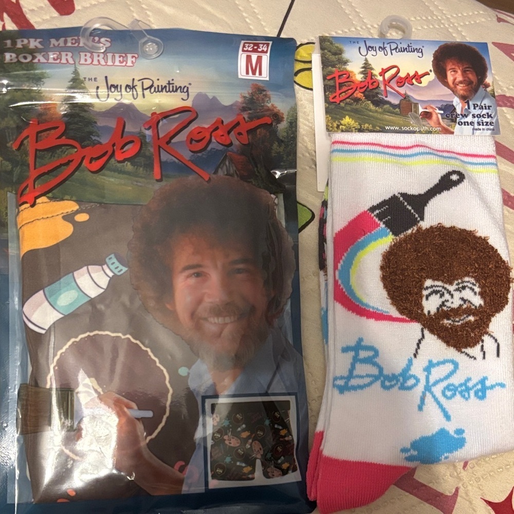 Bob Ross Men's Boxer Brief and Socks Set